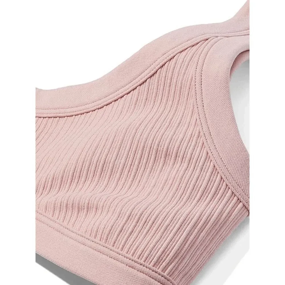 PINK The Wave Soft Seamless Unlined Sports Bra Light Pink XL - Picture 7 of 9